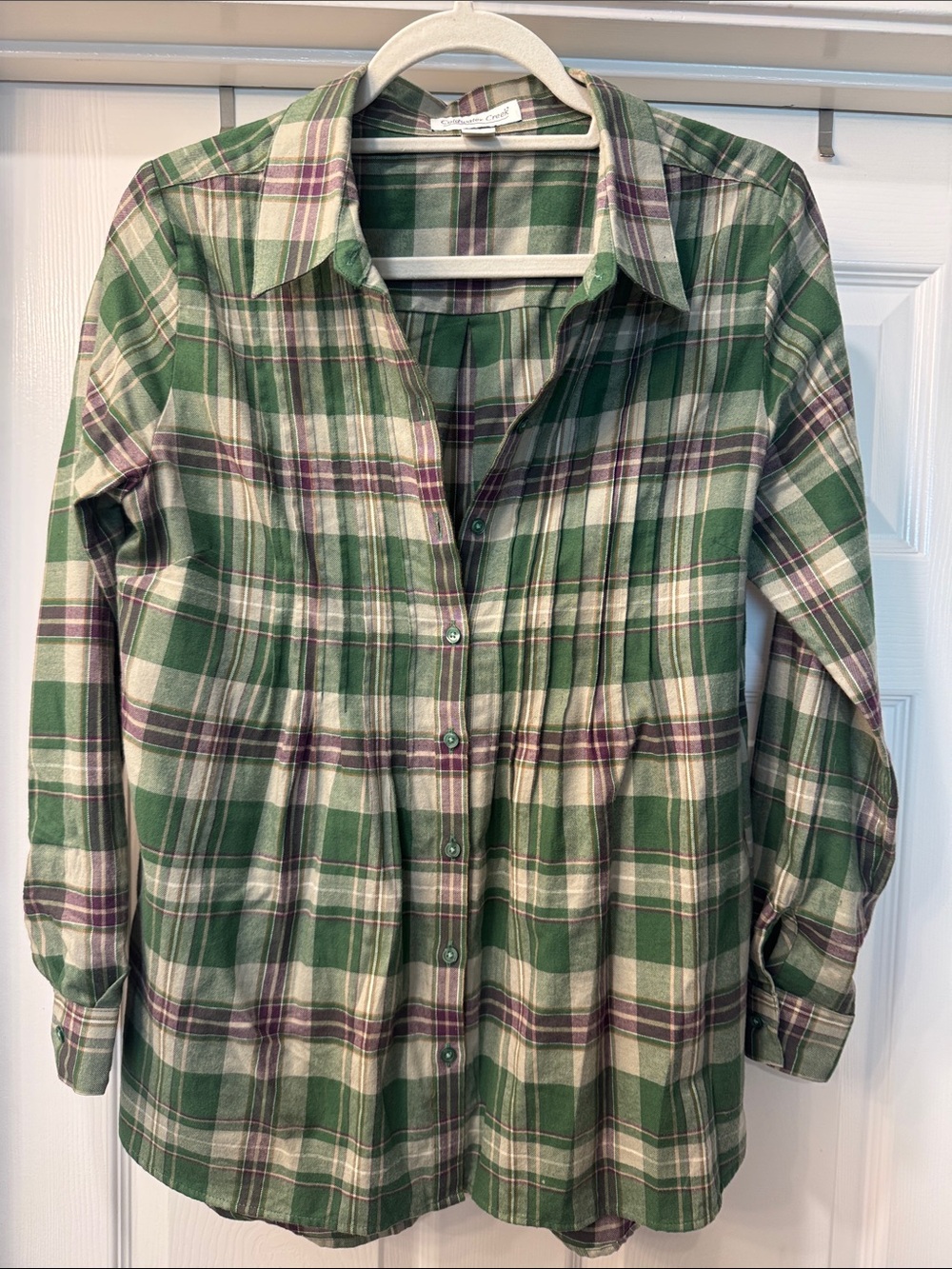 Coldwater Creek Plaid Button-Up Shirt